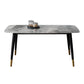 Living Room Furniture Stone 4 Solid Wood Legs Traditional Luxury Dining Table Gray 51.2"L x 31.5"W x 29.5"H Without Chairs Clearhalo ' dining_table' 'Dining Tables & Seating' 'Dining Tables' 'furn' 'furn_dining_table' 'Furniture' 'furniture_dining_table' 'Kitchen & Dining Furniture' 'kitchen&dining_furn' 'kitchen' 'kitchen_dining_table' 4655122