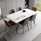 Contemporary Modern Rectangle Stone Table 4 Legs Dinner Room Table Clearhalo ' dining_table' 'Dining Tables & Seating' 'Dining Tables' 'furn' 'furn_dining_table' 'Furniture' 'furniture_dining_table' 'Kitchen & Dining Furniture' 'kitchen&dining_furn' 'kitchen' 'kitchen_dining_table' 4655142