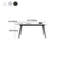 Contemporary Modern Rectangle Stone Table 4 Legs Dinner Room Table Clearhalo ' dining_table' 'Dining Tables & Seating' 'Dining Tables' 'furn' 'furn_dining_table' 'Furniture' 'furniture_dining_table' 'Kitchen & Dining Furniture' 'kitchen&dining_furn' 'kitchen' 'kitchen_dining_table' 4655143