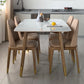 Rectangle Stone Dining table Traditional Luxury Dining Site Table with Wood Legs White 55.1"L x 31.5"W x 29.5"H Without Chairs Clearhalo ' dining_table' 'Dining Tables & Seating' 'Dining Tables' 'furn' 'furn_dining_table' 'Furniture' 'furniture_dining_table' 'Kitchen & Dining Furniture' 'kitchen&dining_furn' 'kitchen' 'kitchen_dining_table' 4655147