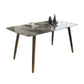 Rectangle Stone Dining table Traditional Luxury Dining Site Table with Wood Legs Gray Without Chairs Clearhalo ' dining_table' 'Dining Tables & Seating' 'Dining Tables' 'furn' 'furn_dining_table' 'Furniture' 'furniture_dining_table' 'Kitchen & Dining Furniture' 'kitchen&dining_furn' 'kitchen' 'kitchen_dining_table' 4655151