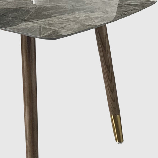 Rectangle Stone Dining table Traditional Luxury Dining Site Table with Wood Legs Clearhalo ' dining_table' 'Dining Tables & Seating' 'Dining Tables' 'furn' 'furn_dining_table' 'Furniture' 'furniture_dining_table' 'Kitchen & Dining Furniture' 'kitchen&dining_furn' 'kitchen' 'kitchen_dining_table' 4655152