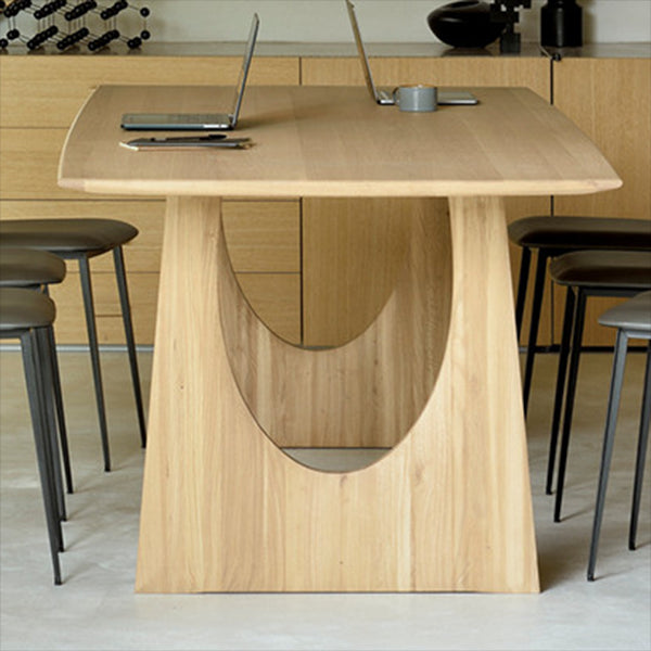 Rectangle Pine Wood Table for Restaurant Modern Dining Table with Double Pedestal 126"L x 39.4"W x 29.5"H Without Chairs Clearhalo ' dining_table' 'Dining Tables & Seating' 'Dining Tables' 'furn' 'furn_dining_table' 'Furniture' 'furniture_dining_table' 'Kitchen & Dining Furniture' 'kitchen&dining_furn' 'kitchen' 'kitchen_dining_table' 4655183