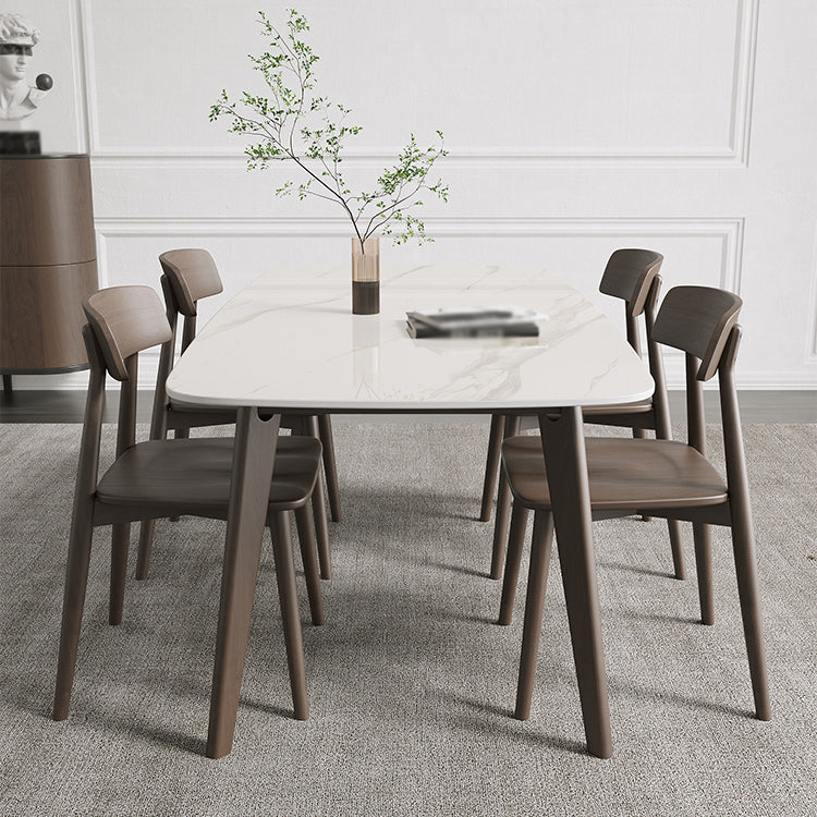 Modern Sintered Stone Dining Table Rectangle Dining Table for Dining Room White Without Chairs Clearhalo ' dining_table' 'Dining Tables & Seating' 'Dining Tables' 'furn' 'furn_dining_table' 'Furniture' 'furniture_dining_table' 'Kitchen & Dining Furniture' 'kitchen&dining_furn' 'kitchen' 'kitchen_dining_table' 4655200