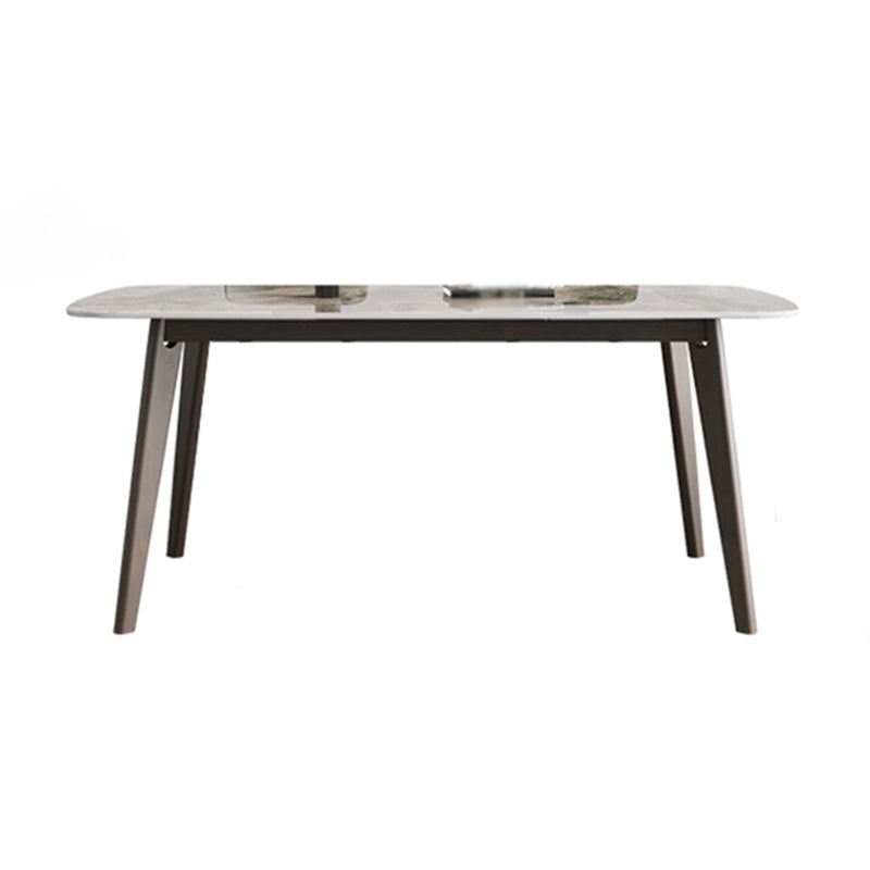 Modern Sintered Stone Dining Table Rectangle Dining Table for Dining Room Light Gray 51.2"L x 31.5"W x 29.5"H Without Chairs Clearhalo ' dining_table' 'Dining Tables & Seating' 'Dining Tables' 'furn' 'furn_dining_table' 'Furniture' 'furniture_dining_table' 'Kitchen & Dining Furniture' 'kitchen&dining_furn' 'kitchen' 'kitchen_dining_table' 4655202