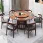 Wood Round Pedestal Dining Table Modern Dining Room Kitchen Home Furniture Walnut Without Chairs Clearhalo ' dining_table' 'Dining Tables & Seating' 'Dining Tables' 'furn' 'furn_dining_table' 'Furniture' 'furniture_dining_table' 'Kitchen & Dining Furniture' 'kitchen&dining_furn' 'kitchen' 'kitchen_dining_table' 4655214