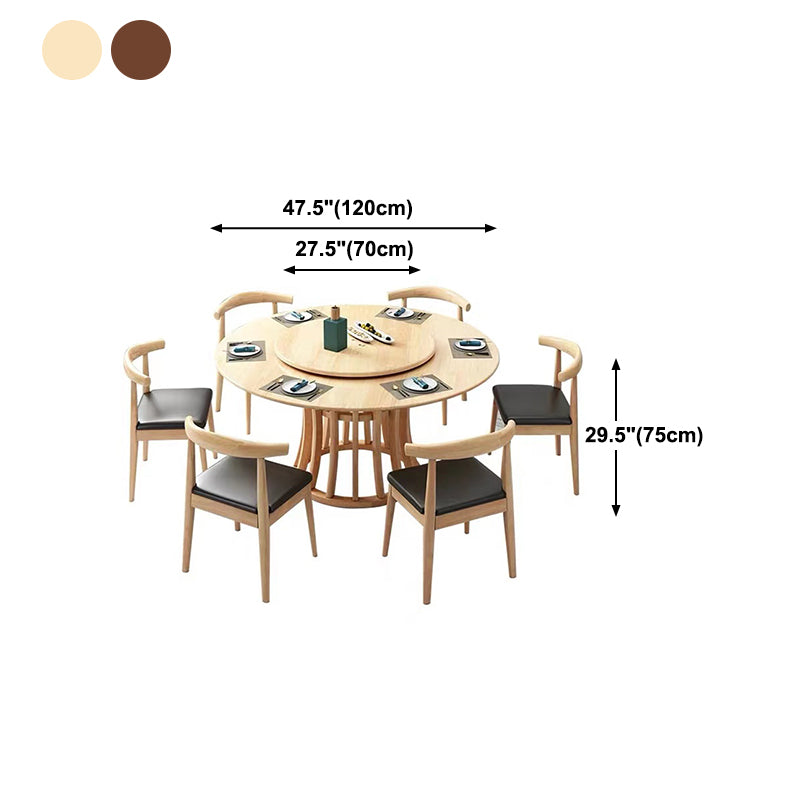 Wood Round Pedestal Dining Table Modern Dining Room Kitchen Home Furniture Clearhalo ' dining_table' 'Dining Tables & Seating' 'Dining Tables' 'furn' 'furn_dining_table' 'Furniture' 'furniture_dining_table' 'Kitchen & Dining Furniture' 'kitchen&dining_furn' 'kitchen' 'kitchen_dining_table' 4655223