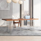 Solid Wood Top Dining Table Contemporary Dining Table with Double Pedestal Base Brown 78.7"L x 31.5"W x 29.5"H Without Chairs Clearhalo ' dining_table' 'Dining Tables & Seating' 'Dining Tables' 'furn' 'furn_dining_table' 'Furniture' 'furniture_dining_table' 'Kitchen & Dining Furniture' 'kitchen&dining_furn' 'kitchen' 'kitchen_dining_table' 4655272