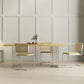 Solid Wood Top Dining Table Contemporary Dining Table with Double Pedestal Base Natural Without Chairs Clearhalo ' dining_table' 'Dining Tables & Seating' 'Dining Tables' 'furn' 'furn_dining_table' 'Furniture' 'furniture_dining_table' 'Kitchen & Dining Furniture' 'kitchen&dining_furn' 'kitchen' 'kitchen_dining_table' 4655280