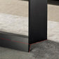 Rectangle Stone and Metal Dining table Modern Trestle Base Dining Table Clearhalo ' dining_table' 'Dining Tables & Seating' 'Dining Tables' 'furn' 'furn_dining_table' 'Furniture' 'furniture_dining_table' 'Kitchen & Dining Furniture' 'kitchen&dining_furn' 'kitchen' 'kitchen_dining_table' 4655293