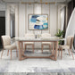 Sintered Stone Table for Restaurant Modern Rectangle Dining Table with Trestle Base Pandora Gold Without Chairs Clearhalo ' dining_table' 'Dining Tables & Seating' 'Dining Tables' 'furn' 'furn_dining_table' 'Furniture' 'furniture_dining_table' 'Kitchen & Dining Furniture' 'kitchen&dining_furn' 'kitchen' 'kitchen_dining_table' 4655305