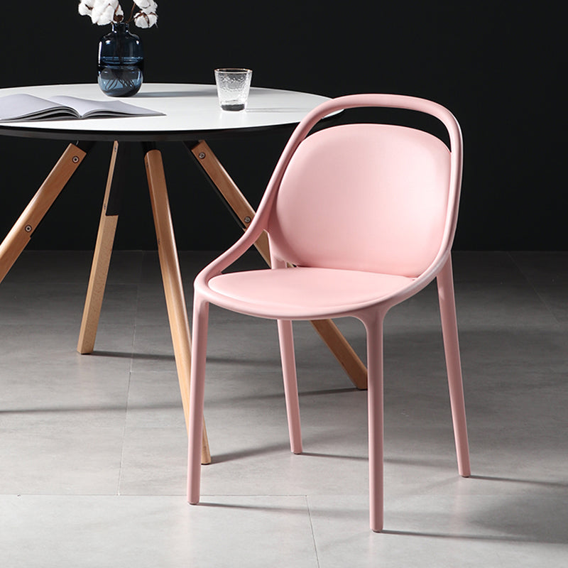 Modern Style Stackable Chairs Dining Armless Chairs with Plastic Legs for Kitchen Clearhalo ' kitchen&dining_furn' 'Dining Chairs' 'Dining Tables & Seating' 'dining_chair' 'furn' 'furn_dining_chair' 'Furniture' 'furniture_dining_chair' 'Kitchen & Dining Furniture' 'kitchen' 4655323