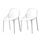 Modern Style Stackable Chairs Dining Armless Chairs with Plastic Legs for Kitchen White 2 Piece Set Clearhalo ' kitchen&dining_furn' 'Dining Chairs' 'Dining Tables & Seating' 'dining_chair' 'furn' 'furn_dining_chair' 'Furniture' 'furniture_dining_chair' 'Kitchen & Dining Furniture' 'kitchen' 4655325