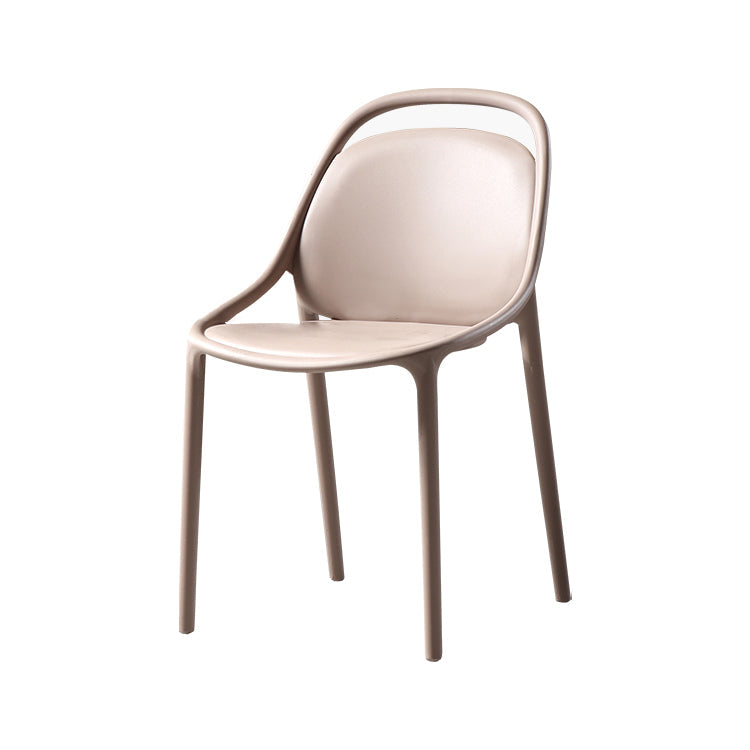 Modern Style Stackable Chairs Dining Armless Chairs with Plastic Legs for Kitchen Clearhalo ' kitchen&dining_furn' 'Dining Chairs' 'Dining Tables & Seating' 'dining_chair' 'furn' 'furn_dining_chair' 'Furniture' 'furniture_dining_chair' 'Kitchen & Dining Furniture' 'kitchen' 4655326
