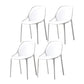 Modern Style Stackable Chairs Dining Armless Chairs with Plastic Legs for Kitchen White 4 Piece Set Clearhalo ' kitchen&dining_furn' 'Dining Chairs' 'Dining Tables & Seating' 'dining_chair' 'furn' 'furn_dining_chair' 'Furniture' 'furniture_dining_chair' 'Kitchen & Dining Furniture' 'kitchen' 4655327