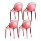 Modern Style Stackable Chairs Dining Armless Chairs with Plastic Legs for Kitchen Red 4 Piece Set Clearhalo ' kitchen&dining_furn' 'Dining Chairs' 'Dining Tables & Seating' 'dining_chair' 'furn' 'furn_dining_chair' 'Furniture' 'furniture_dining_chair' 'Kitchen & Dining Furniture' 'kitchen' 4655333