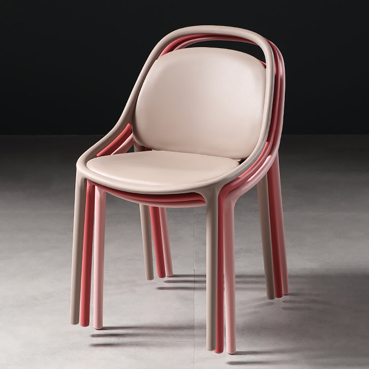 Modern Style Stackable Chairs Dining Armless Chairs with Plastic Legs for Kitchen Clearhalo ' kitchen&dining_furn' 'Dining Chairs' 'Dining Tables & Seating' 'dining_chair' 'furn' 'furn_dining_chair' 'Furniture' 'furniture_dining_chair' 'Kitchen & Dining Furniture' 'kitchen' 4655335
