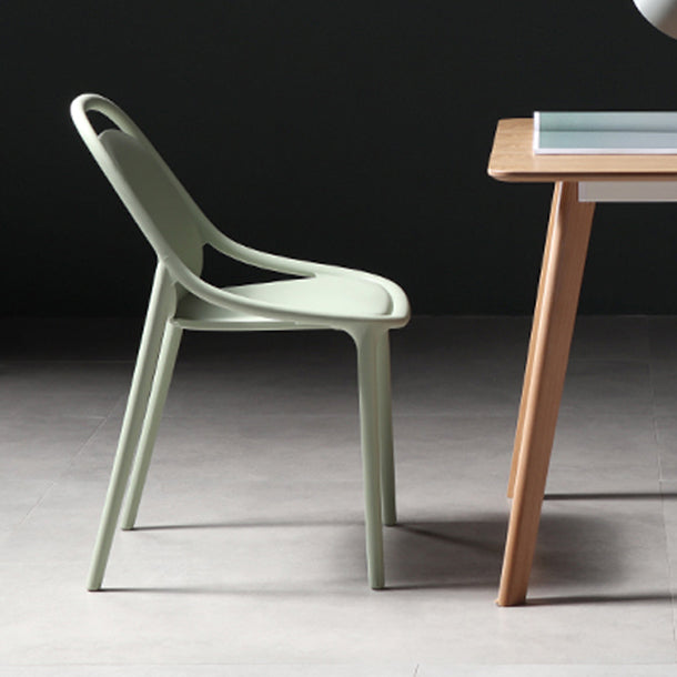 Modern Style Stackable Chairs Dining Armless Chairs with Plastic Legs for Kitchen Clearhalo ' kitchen&dining_furn' 'Dining Chairs' 'Dining Tables & Seating' 'dining_chair' 'furn' 'furn_dining_chair' 'Furniture' 'furniture_dining_chair' 'Kitchen & Dining Furniture' 'kitchen' 4655337
