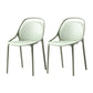 Modern Style Stackable Chairs Dining Armless Chairs with Plastic Legs for Kitchen Green 2 Piece Set Clearhalo ' kitchen&dining_furn' 'Dining Chairs' 'Dining Tables & Seating' 'dining_chair' 'furn' 'furn_dining_chair' 'Furniture' 'furniture_dining_chair' 'Kitchen & Dining Furniture' 'kitchen' 4655341