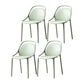 Modern Style Stackable Chairs Dining Armless Chairs with Plastic Legs for Kitchen Green 4 Piece Set Clearhalo ' kitchen&dining_furn' 'Dining Chairs' 'Dining Tables & Seating' 'dining_chair' 'furn' 'furn_dining_chair' 'Furniture' 'furniture_dining_chair' 'Kitchen & Dining Furniture' 'kitchen' 4655342