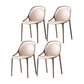 Modern Style Stackable Chairs Dining Armless Chairs with Plastic Legs for Kitchen Khaki 4 Piece Set Clearhalo ' kitchen&dining_furn' 'Dining Chairs' 'Dining Tables & Seating' 'dining_chair' 'furn' 'furn_dining_chair' 'Furniture' 'furniture_dining_chair' 'Kitchen & Dining Furniture' 'kitchen' 4655345
