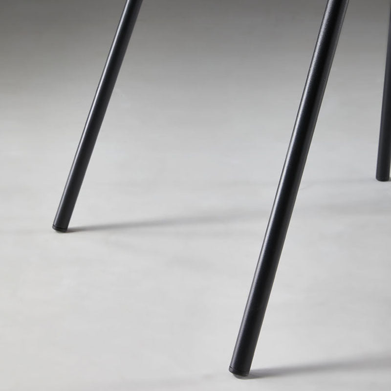 Industrial Design Armless Solid Back Chair for Kitchen Leather Dining Side Chair Clearhalo ' kitchen&dining_furn' 'Dining Chairs' 'Dining Tables & Seating' 'dining_chair' 'furn' 'furn_dining_chair' 'Furniture' 'furniture_dining_chair' 'Kitchen & Dining Furniture' 'kitchen' 4655359