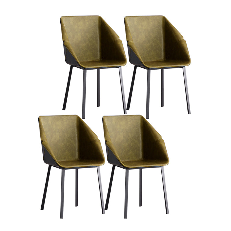 Modern Style Chairs Dining Arm Chair with Metal Legs for Kitchen Green 4 Piece Set Clearhalo ' kitchen&dining_furn' 'Dining Chairs' 'Dining Tables & Seating' 'dining_chair' 'furn' 'furn_dining_chair' 'Furniture' 'furniture_dining_chair' 'Kitchen & Dining Furniture' 'kitchen' 4655383