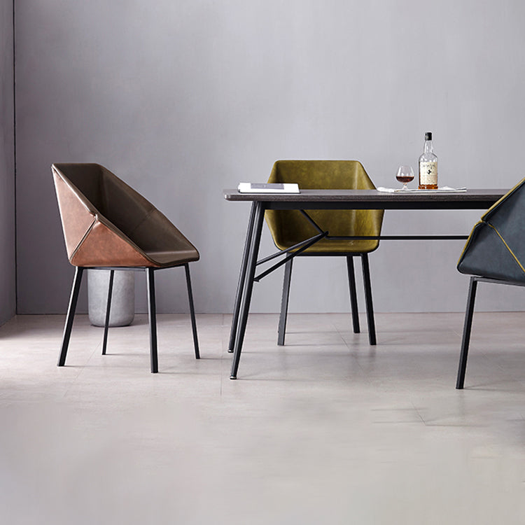 Modern Style Chairs Dining Arm Chair with Metal Legs for Kitchen Clearhalo ' kitchen&dining_furn' 'Dining Chairs' 'Dining Tables & Seating' 'dining_chair' 'furn' 'furn_dining_chair' 'Furniture' 'furniture_dining_chair' 'Kitchen & Dining Furniture' 'kitchen' 4655385