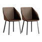 Modern Style Chairs Dining Arm Chair with Metal Legs for Kitchen Khaki 2 Piece Set Clearhalo ' kitchen&dining_furn' 'Dining Chairs' 'Dining Tables & Seating' 'dining_chair' 'furn' 'furn_dining_chair' 'Furniture' 'furniture_dining_chair' 'Kitchen & Dining Furniture' 'kitchen' 4655386
