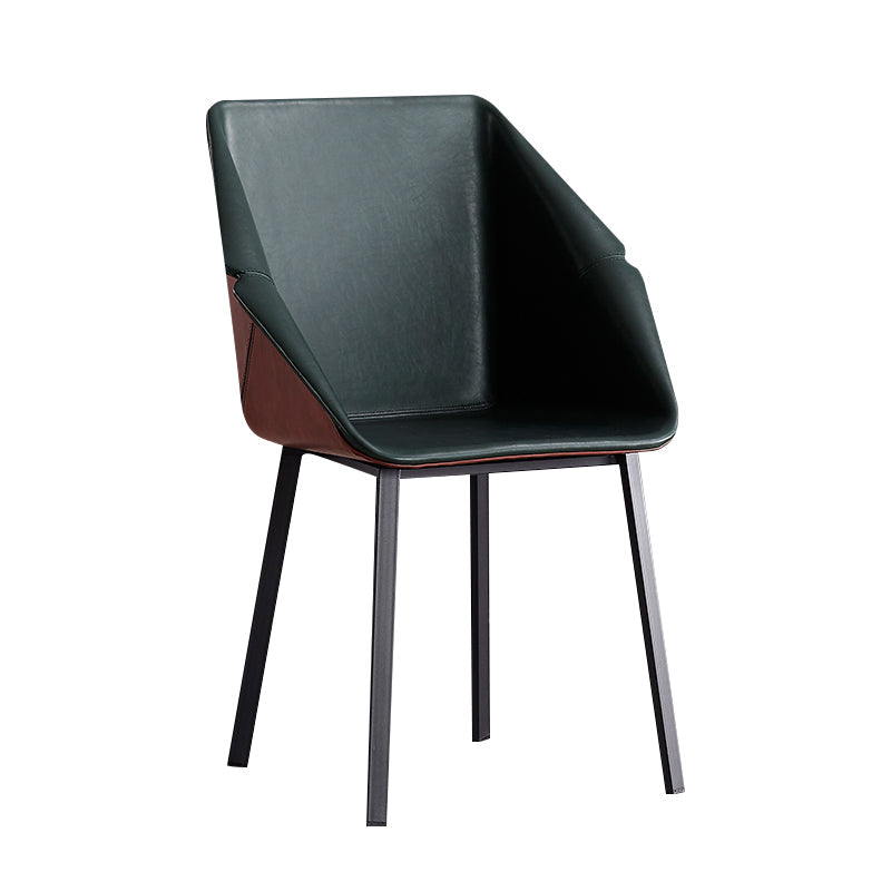 Modern Style Chairs Dining Arm Chair with Metal Legs for Kitchen Clearhalo ' kitchen&dining_furn' 'Dining Chairs' 'Dining Tables & Seating' 'dining_chair' 'furn' 'furn_dining_chair' 'Furniture' 'furniture_dining_chair' 'Kitchen & Dining Furniture' 'kitchen' 4655387