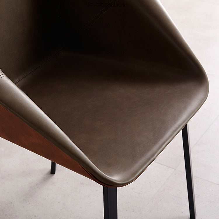 Modern Style Chairs Dining Arm Chair with Metal Legs for Kitchen Clearhalo ' kitchen&dining_furn' 'Dining Chairs' 'Dining Tables & Seating' 'dining_chair' 'furn' 'furn_dining_chair' 'Furniture' 'furniture_dining_chair' 'Kitchen & Dining Furniture' 'kitchen' 4655391