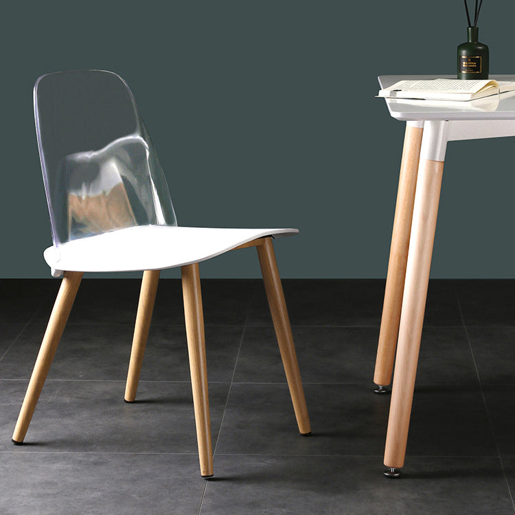 Contemporary Chair Armless Dining Chairs with Metal Legs for Kitchen Clearhalo ' kitchen&dining_furn' 'Dining Chairs' 'Dining Tables & Seating' 'dining_chair' 'furn' 'furn_dining_chair' 'Furniture' 'furniture_dining_chair' 'Kitchen & Dining Furniture' 'kitchen' 4655420