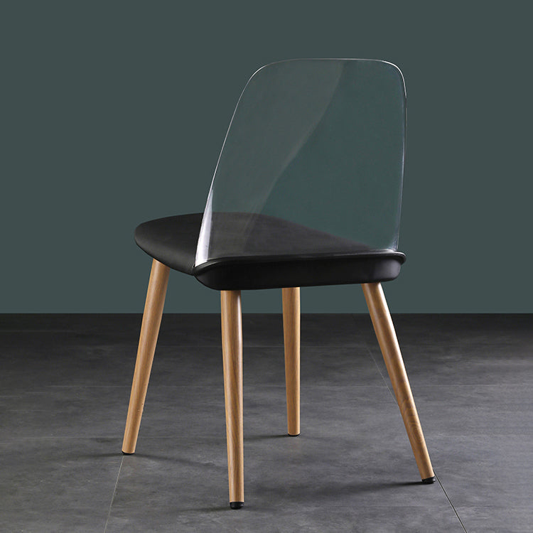 Contemporary Chair Armless Dining Chairs with Metal Legs for Kitchen Clearhalo ' kitchen&dining_furn' 'Dining Chairs' 'Dining Tables & Seating' 'dining_chair' 'furn' 'furn_dining_chair' 'Furniture' 'furniture_dining_chair' 'Kitchen & Dining Furniture' 'kitchen' 4655424