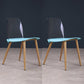 Contemporary Chair Armless Dining Chairs with Metal Legs for Kitchen Sky Blue 2 Piece Set Clearhalo ' kitchen&dining_furn' 'Dining Chairs' 'Dining Tables & Seating' 'dining_chair' 'furn' 'furn_dining_chair' 'Furniture' 'furniture_dining_chair' 'Kitchen & Dining Furniture' 'kitchen' 4655431
