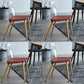 Contemporary Chair Armless Dining Chairs with Metal Legs for Kitchen Burgundy 4 Piece Set Clearhalo ' kitchen&dining_furn' 'Dining Chairs' 'Dining Tables & Seating' 'dining_chair' 'furn' 'furn_dining_chair' 'Furniture' 'furniture_dining_chair' 'Kitchen & Dining Furniture' 'kitchen' 4655438