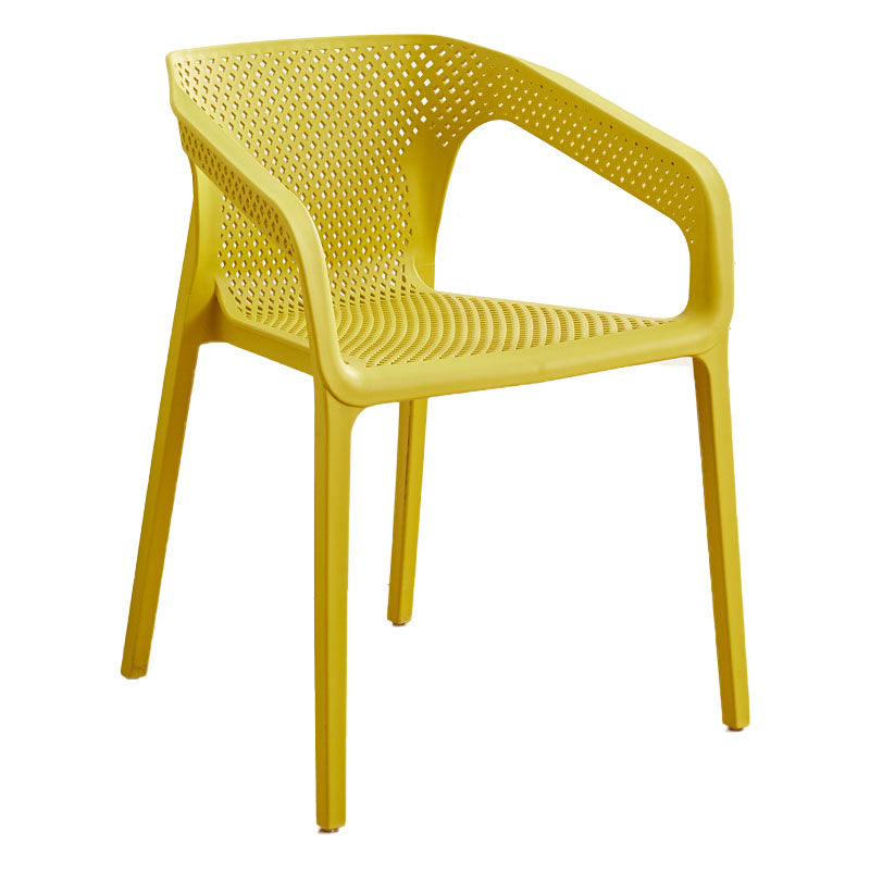 Modern Restaurant Solid Back Arm Chair Matte Finish Plastic Dining Chair Clearhalo ' kitchen&dining_furn' 'Dining Chairs' 'Dining Tables & Seating' 'dining_chair' 'Furniture' 'furniture_dining_chair' 'Kitchen & Dining Furniture' 'kitchen' 4655451