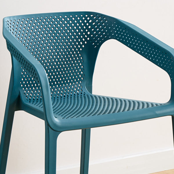 Modern Restaurant Solid Back Arm Chair Matte Finish Plastic Dining Chair Clearhalo ' kitchen&dining_furn' 'Dining Chairs' 'Dining Tables & Seating' 'dining_chair' 'Furniture' 'furniture_dining_chair' 'Kitchen & Dining Furniture' 'kitchen' 4655455