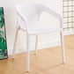 Modern Restaurant Solid Back Arm Chair Matte Finish Plastic Dining Chair White 1 Piece Clearhalo ' kitchen&dining_furn' 'Dining Chairs' 'Dining Tables & Seating' 'dining_chair' 'Furniture' 'furniture_dining_chair' 'Kitchen & Dining Furniture' 'kitchen' 4655456