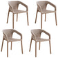 Modern Restaurant Solid Back Arm Chair Matte Finish Plastic Dining Chair Dark Gray Set of 4 Clearhalo ' kitchen&dining_furn' 'Dining Chairs' 'Dining Tables & Seating' 'dining_chair' 'Furniture' 'furniture_dining_chair' 'Kitchen & Dining Furniture' 'kitchen' 4655475