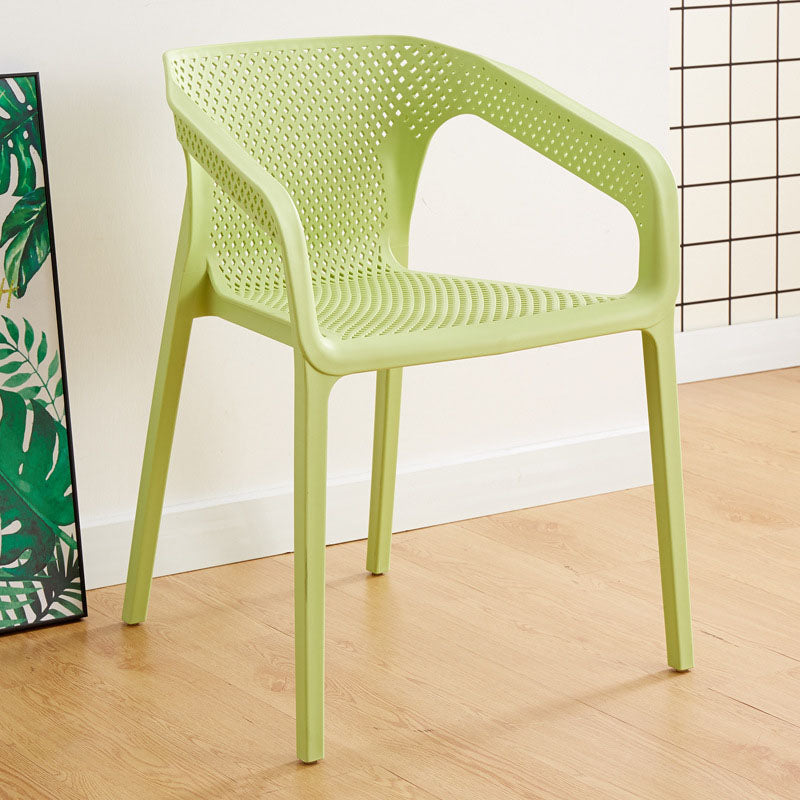 Modern Restaurant Solid Back Arm Chair Matte Finish Plastic Dining Chair Light Green 1 Piece Clearhalo ' kitchen&dining_furn' 'Dining Chairs' 'Dining Tables & Seating' 'dining_chair' 'Furniture' 'furniture_dining_chair' 'Kitchen & Dining Furniture' 'kitchen' 4655476