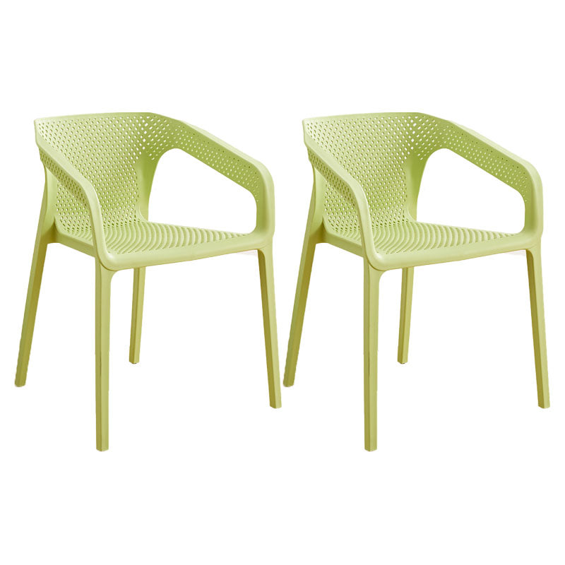 Modern Restaurant Solid Back Arm Chair Matte Finish Plastic Dining Chair Light Green Set of 2 Clearhalo ' kitchen&dining_furn' 'Dining Chairs' 'Dining Tables & Seating' 'dining_chair' 'Furniture' 'furniture_dining_chair' 'Kitchen & Dining Furniture' 'kitchen' 4655477