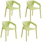 Modern Restaurant Solid Back Arm Chair Matte Finish Plastic Dining Chair Light Green Set of 4 Clearhalo ' kitchen&dining_furn' 'Dining Chairs' 'Dining Tables & Seating' 'dining_chair' 'Furniture' 'furniture_dining_chair' 'Kitchen & Dining Furniture' 'kitchen' 4655478