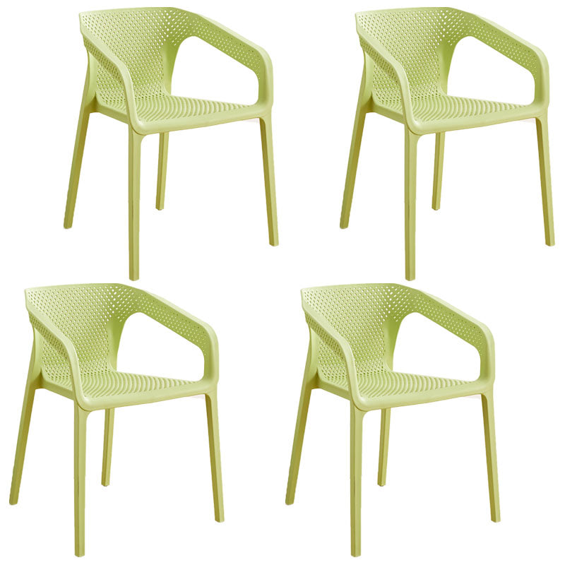 Modern Restaurant Solid Back Arm Chair Matte Finish Plastic Dining Chair Light Green Set of 4 Clearhalo ' kitchen&dining_furn' 'Dining Chairs' 'Dining Tables & Seating' 'dining_chair' 'Furniture' 'furniture_dining_chair' 'Kitchen & Dining Furniture' 'kitchen' 4655478
