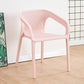 Modern Restaurant Solid Back Arm Chair Matte Finish Plastic Dining Chair Pink 1 Piece Clearhalo ' kitchen&dining_furn' 'Dining Chairs' 'Dining Tables & Seating' 'dining_chair' 'Furniture' 'furniture_dining_chair' 'Kitchen & Dining Furniture' 'kitchen' 4655491