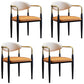 Modern Meeting Room Open Arm Chair Matte Finish Leather Dining Chair Orange 4 Piece Set Clearhalo ' kitchen&dining_furn' 'Dining Chairs' 'Dining Tables & Seating' 'dining_chair' 'furn' 'furn_dining_chair' 'Furniture' 'furniture_dining_chair' 'Kitchen & Dining Furniture' 'kitchen' 4655499