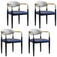 Modern Meeting Room Open Arm Chair Matte Finish Leather Dining Chair Blue 4 Piece Set Clearhalo ' kitchen&dining_furn' 'Dining Chairs' 'Dining Tables & Seating' 'dining_chair' 'furn' 'furn_dining_chair' 'Furniture' 'furniture_dining_chair' 'Kitchen & Dining Furniture' 'kitchen' 4655506