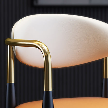 Modern Meeting Room Open Arm Chair Matte Finish Leather Dining Chair Clearhalo ' kitchen&dining_furn' 'Dining Chairs' 'Dining Tables & Seating' 'dining_chair' 'furn' 'furn_dining_chair' 'Furniture' 'furniture_dining_chair' 'Kitchen & Dining Furniture' 'kitchen' 4655511