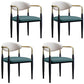 Modern Meeting Room Open Arm Chair Matte Finish Leather Dining Chair Green 4 Piece Set Clearhalo ' kitchen&dining_furn' 'Dining Chairs' 'Dining Tables & Seating' 'dining_chair' 'furn' 'furn_dining_chair' 'Furniture' 'furniture_dining_chair' 'Kitchen & Dining Furniture' 'kitchen' 4655512