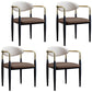 Modern Meeting Room Open Arm Chair Matte Finish Leather Dining Chair Coffee 4 Piece Set Clearhalo ' kitchen&dining_furn' 'Dining Chairs' 'Dining Tables & Seating' 'dining_chair' 'furn' 'furn_dining_chair' 'Furniture' 'furniture_dining_chair' 'Kitchen & Dining Furniture' 'kitchen' 4655516