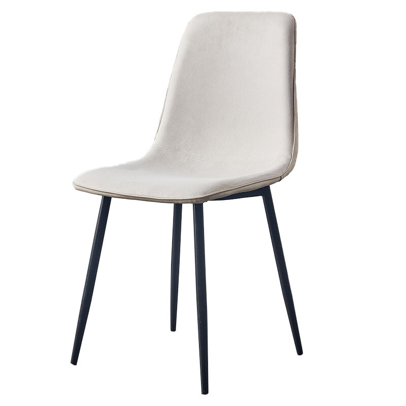 Modern Style Chairs Dining Armless Chair with Metal Legs for Kitchen White 1 Piece Clearhalo ' kitchen&dining_furn' 'Dining Chairs' 'Dining Tables & Seating' 'dining_chair' 'furn' 'furn_dining_chair' 'Furniture' 'furniture_dining_chair' 'Kitchen & Dining Furniture' 'kitchen' 4655525
